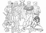 Coloring Pages Marvel Printable Characters Avengers Popular sketch template