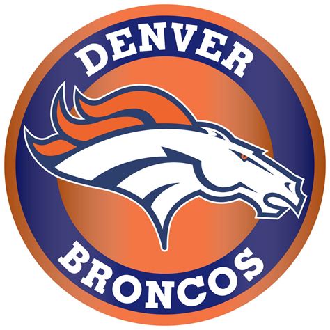 denver broncos circle logo vinyl decal sticker  sizes sportz