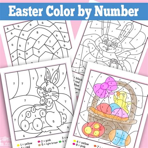 gambar fun learning printables kids easter egg color number coloring
