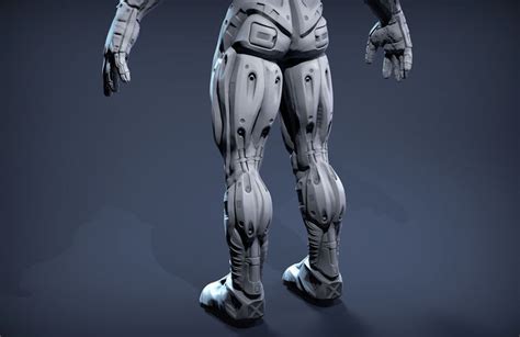 sci fi male character 3d model obj ztl