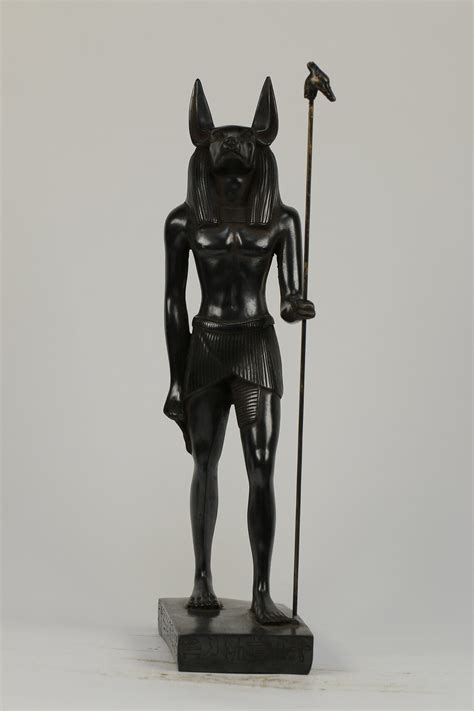 anubis jackal god of afterlife holding was scepter symbol of etsy