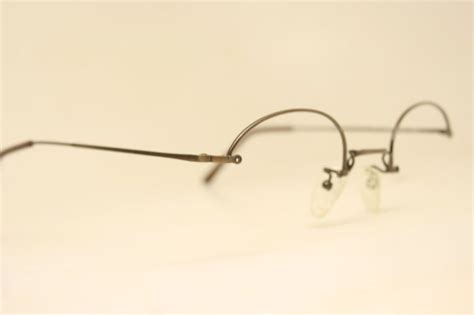 semi rimless glasses vintage brown artcraft rimway frames 1980 s retro