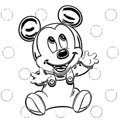 baby  cute mickey mouse coloring page wecoloringpagecom