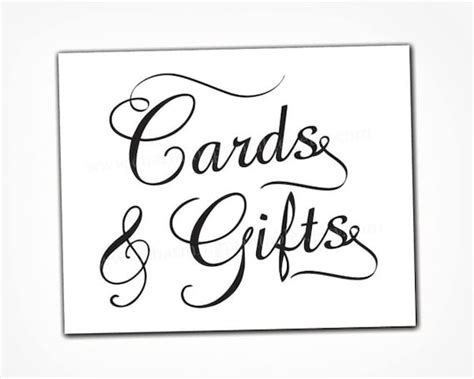 cards  gifts  printable sign printable templates