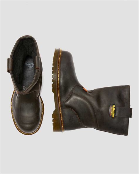 extra wide met guard leather slip  work boots dr martens