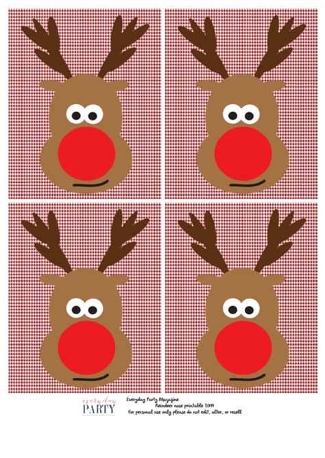 reindeer head template printable
