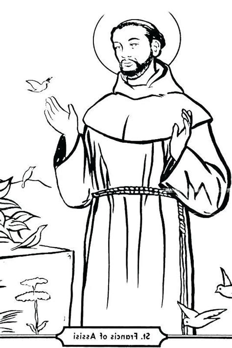 st francis  assisi coloring page pope francis coloring page