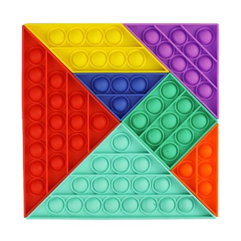 rainbow square simple dimple fidget toy pop  simple dimple fidget