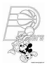 Coloring Pages Pacers Indiana Nba Disney Print sketch template
