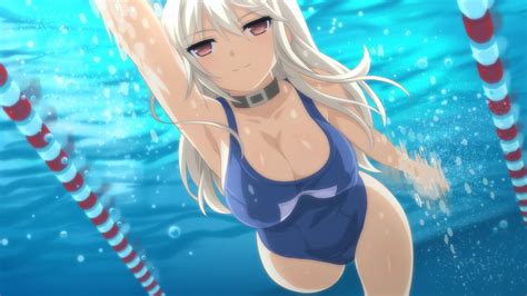 Wallpaper Sports Anime Girls Underwater Swimming