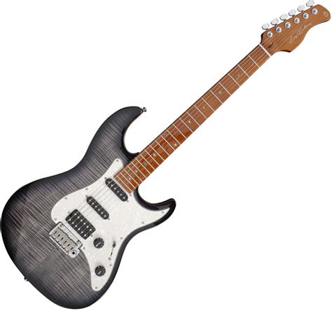 sire larry carlton  fm trans black solid body electric guitar black