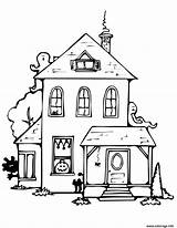 Coloring Haunted House Pages Printable Houses Halloween Drawing Easy Roof Flat Mobile Template Avec Getdrawings Coloriage Entitlementtrap Categories sketch template