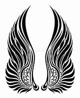 Wings Angel Tattoo Isolated Stock Vector Lower Back Silhouette Illustration Designs Tatoo Mandala sketch template