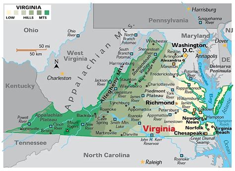 virginia county map county map  cities