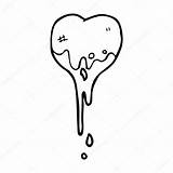 Blood Dripping Heart Cartoon Drawing Stock Vector Illustration Coloring Pages Lineartestpilot Depositphotos Template Getdrawings sketch template