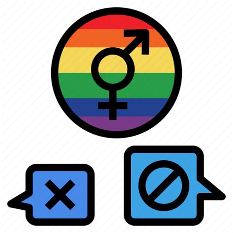Anti Banned Discrimination Forbidden Homosexual Lgbtq Icon
