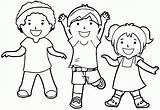 Coloring Children Pages Playing Popular Kids sketch template
