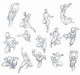 Jumping Gesture Sketching Manga Anatomía Aprender Caricaturas Superheroes Boceto sketch template