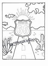 Coloring Pages Texas Rock Route 66 Desert Mineral Highway Print Rangers Printable Drawing Color Star Adult History Book Igneous Getcolorings sketch template