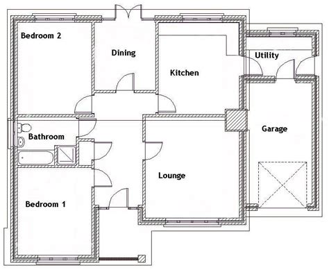 bedroom bungalow ground floor plan angled garage house plans story house plans
