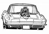 Corvette Hotrod Toons Lowrider Clipartmag sketch template