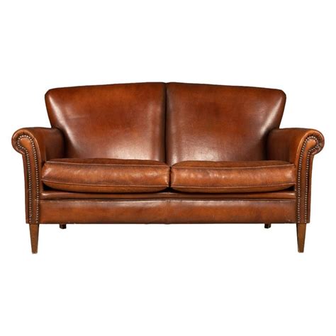 20th Century Dutch Two Seat Leather Sofa Holland At 1stdibs