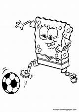 Coloring Spongebob Pages Soccer Squarepants Printable Playing Bob Kids Sponge Print Boy Color Characters Maatjes Sheets Cartoon Fictional Dibujos Esponja sketch template