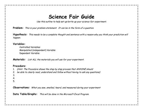 sample science fair research paper  grade google search science