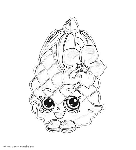 shopkins coloring book pages pineapple crush coloring pages