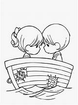 Valentin Colorir Namorados Barque Precious Preciosos Amoureux Copii Colorat Imagens Precieux Osos Barco P08 Chaloupe Canot Canoe Carta Pareja Vida sketch template