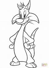 Coloring Looney Tunes Sylvester Pages Drawing Characters Printable Cartoon sketch template