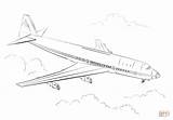 Coloring Pages Boeing Plane Airplane Airliner Drawing Sketch sketch template