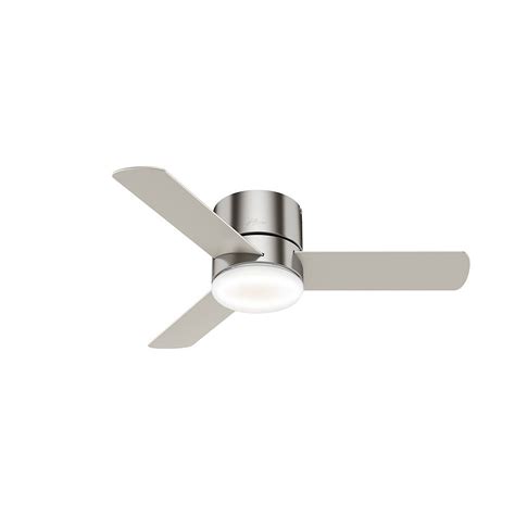 hunter minimus   led indoor brushed nickel  profile ceiling fan  home depot canada
