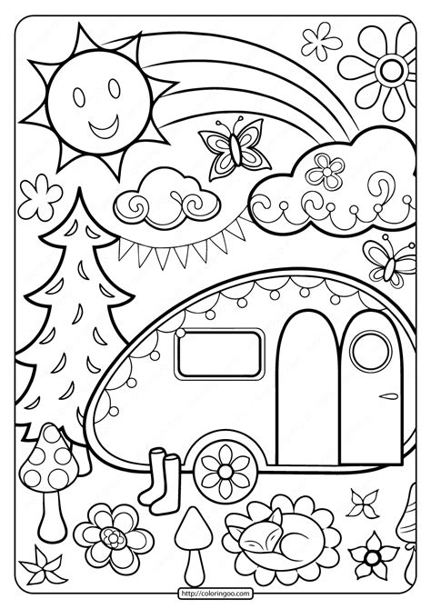 printable camper coloring pages tikahlaa