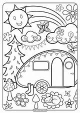 Camping Summer Campers sketch template