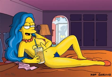 Rule 34 Bed Breasts Color Female Homer Simpson Human Indoors Lying