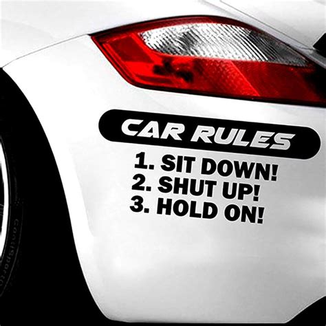 carprie car sticker car rules decal slammed car truck vinyl sticker jdm