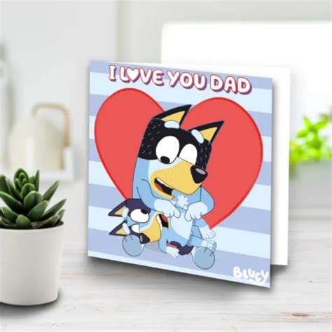 fathers day card dad bluey fathers day card envelope included