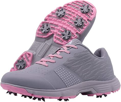 Thestron New Women Golf Shoes Waterproof Spikes Golf Sport Sneakers For