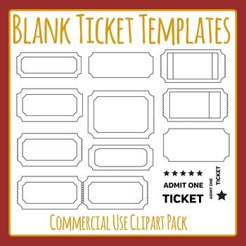 admit  ticket template printable   ticket template clip art