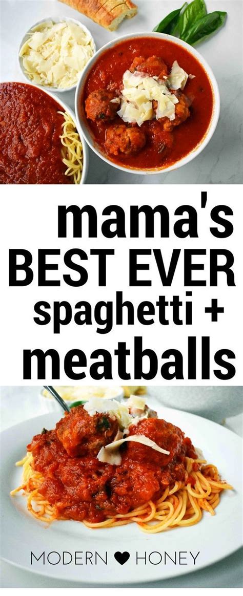 Mama S Best Ever Spaghetti And Meatballs Authentic