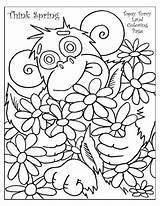 Coloring Pages 1st Spring Sheets Topsy Graders Grade Kids Funny Turvy First Color Book Printable Print Land Activities Monkey Children sketch template