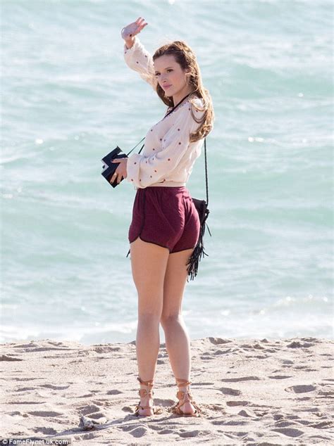 Bikini Clad Halston Sage Frolics On The Beach With Co Star