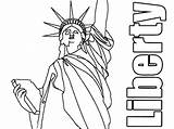 Statue Liberty Coloring Pages York Drawing Outline Torch Printable Book Cliparts Color Monument National Clipart Kindergarten Getcolorings Paintingvalley Library Kids sketch template