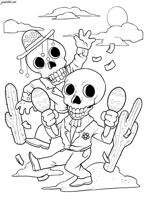 dibujos  colorear del  de muertos en mexico  complete images   finder