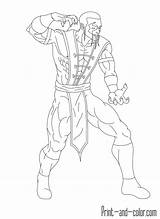 Mortal Kombat Tsung Shang sketch template