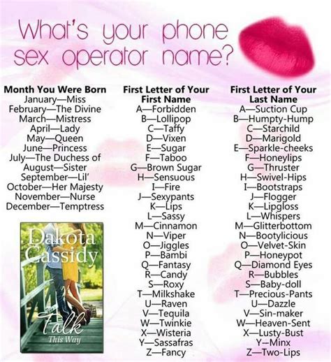What S Your Phone Sex Operator Name Girlsaskguys
