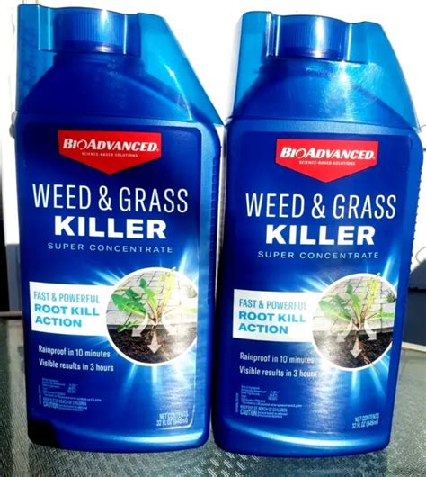 Lot Of 2 Bioadvanced Weed And Grass Killer Super Concentrate 32 Ounce