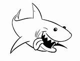 Shark Coloring Cartoon Hungry Printable Pages Kids Description Drawing sketch template