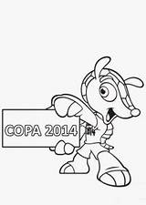 Copa Fuleco Colorir Mascote Atividade sketch template